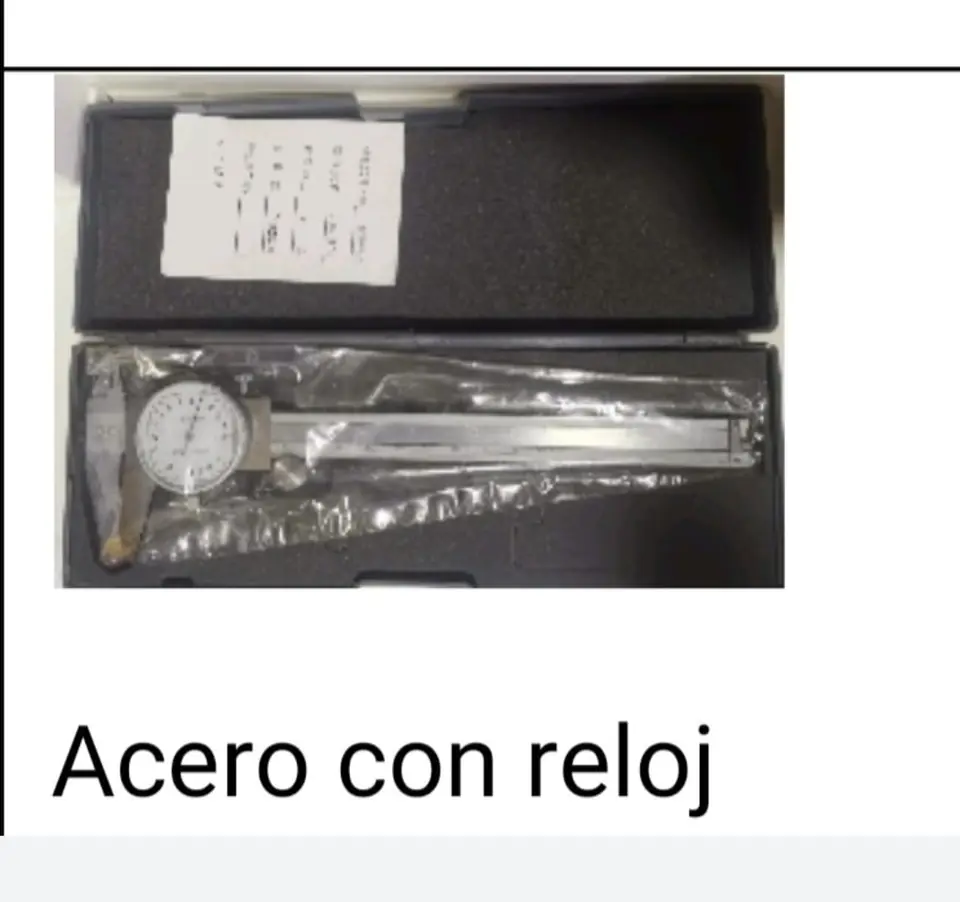 CALIBRE ACERO CON RELOJ ASIMETO 150MM