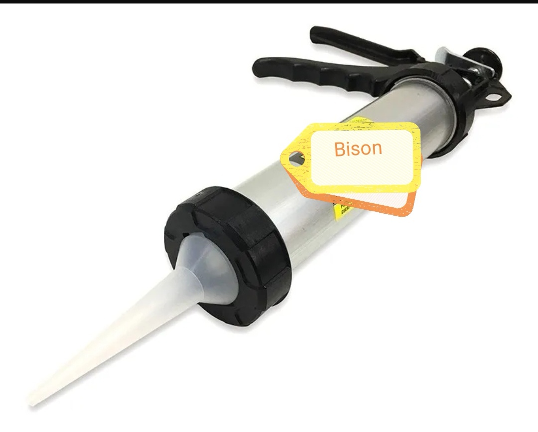 PISTOLA APLICADORA SILICONA ALUMINIO 9"TUBO CON PICO (U460)