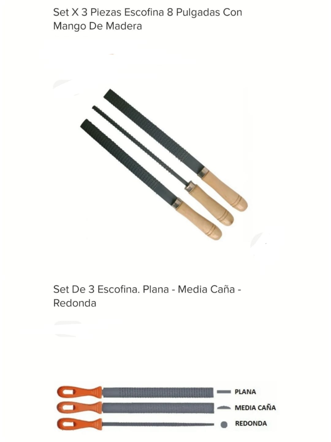 ESCOFINA X 3 PCS MANGO MADERA (U180)