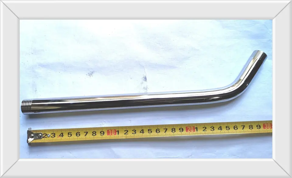 CAÑO DUCHA ACERO 45° 35CM (U170)