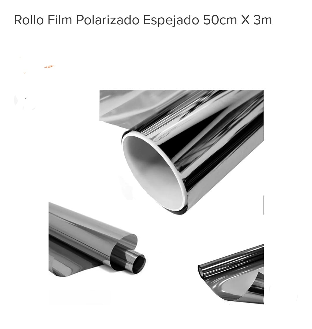 POLARIZADO AUTO CAMIONETA  50CM X 3M PLATEADO(U280)
