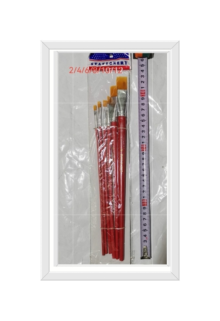PINCEL SINTETICO CHATOS X 6 PCS 2/4/6/8/10/12MM(U075)