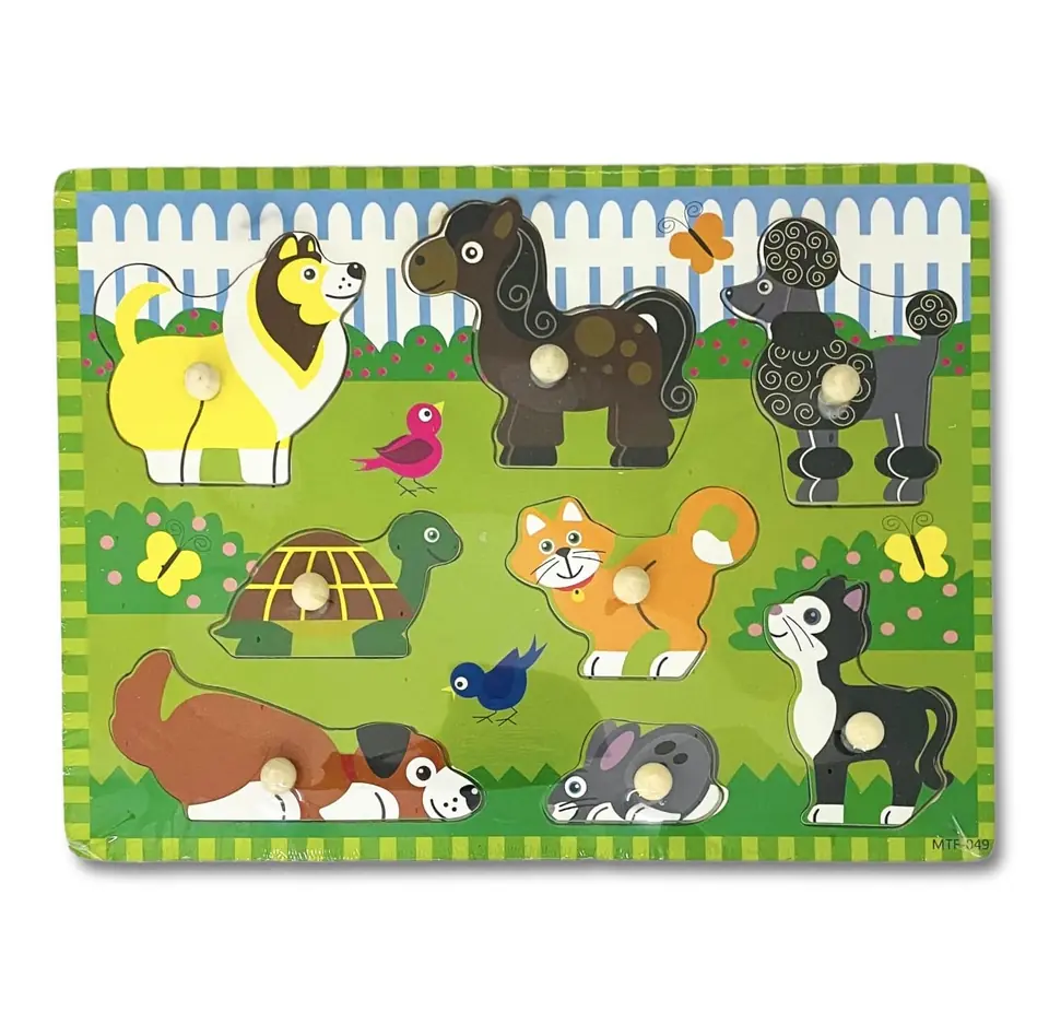 Juego de Encastre de Madera - Mascotas