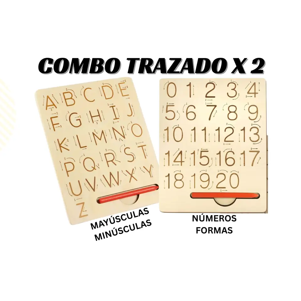Tablero de Trazado x 2 - Letras y Números