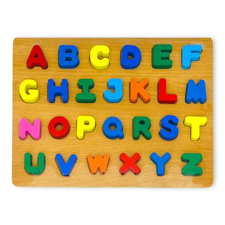 Juego de encastre de madera - Letras del abecedario