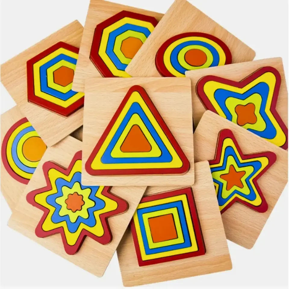 Juego de encastre de madera - Rectos-Curvos