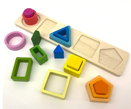 Juego de encastre de madera - 15 piezas