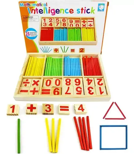 Barritas matemáticas de madera