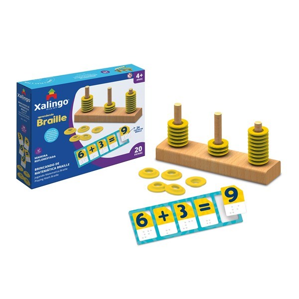 Juego Matemático INCLUSIVO - c/ Sistema BRAILLE - Ábaco +Tarjetas