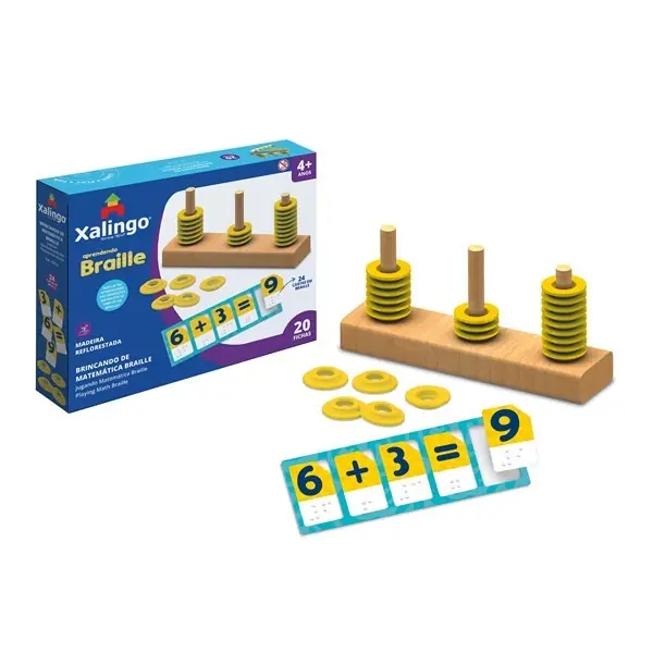 Juego Matemático INCLUSIVO - c/ Sistema BRAILLE - Ábaco +Tarjetas