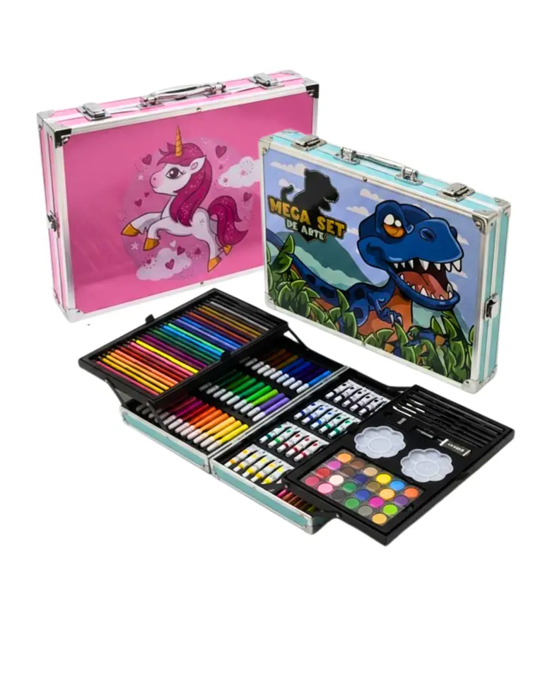 Maletín de arte infantil Unicornio o Dino
