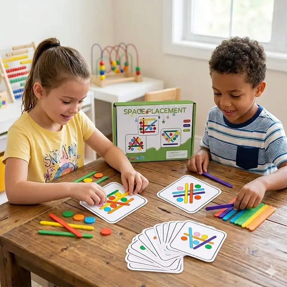 Juego de Palitos de colores y Tarjetas