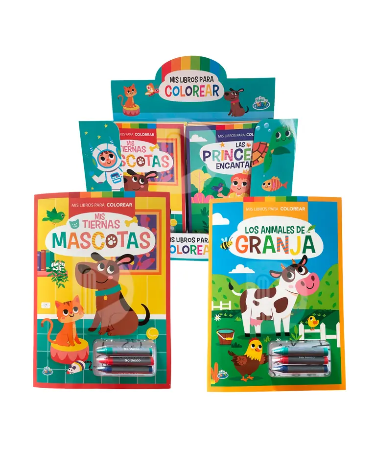 Mis Libros Para Colorear| Libro con 3 crayones