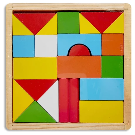 Juego didáctico de madera - Construcción - Bloques Geométricos