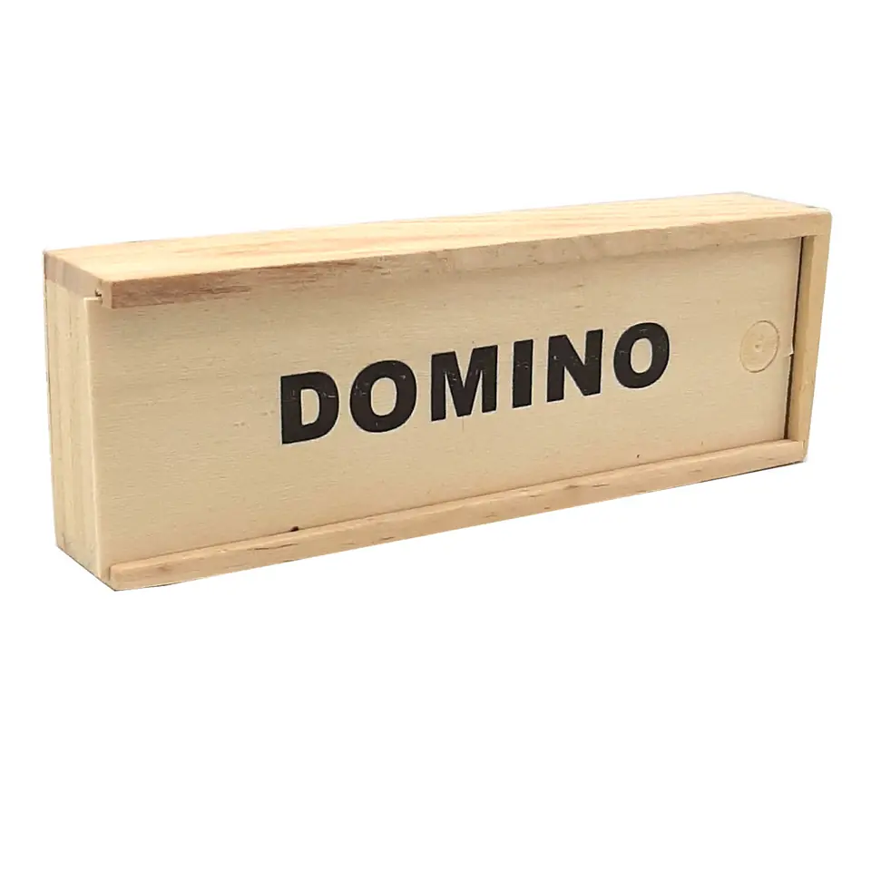 Dominó de madera - Incluye reglas en español.