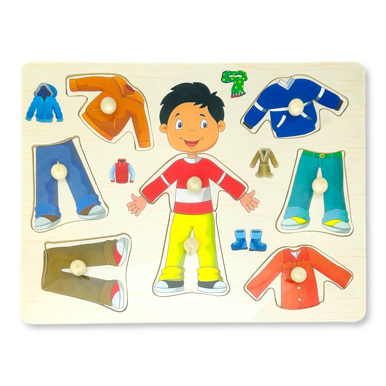 Juego de Encastre de Madera - Niño Vestimenta