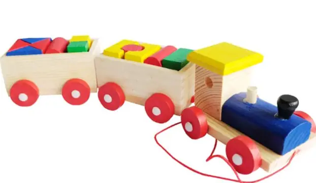 Tren de Madera con Bloques Didácticos