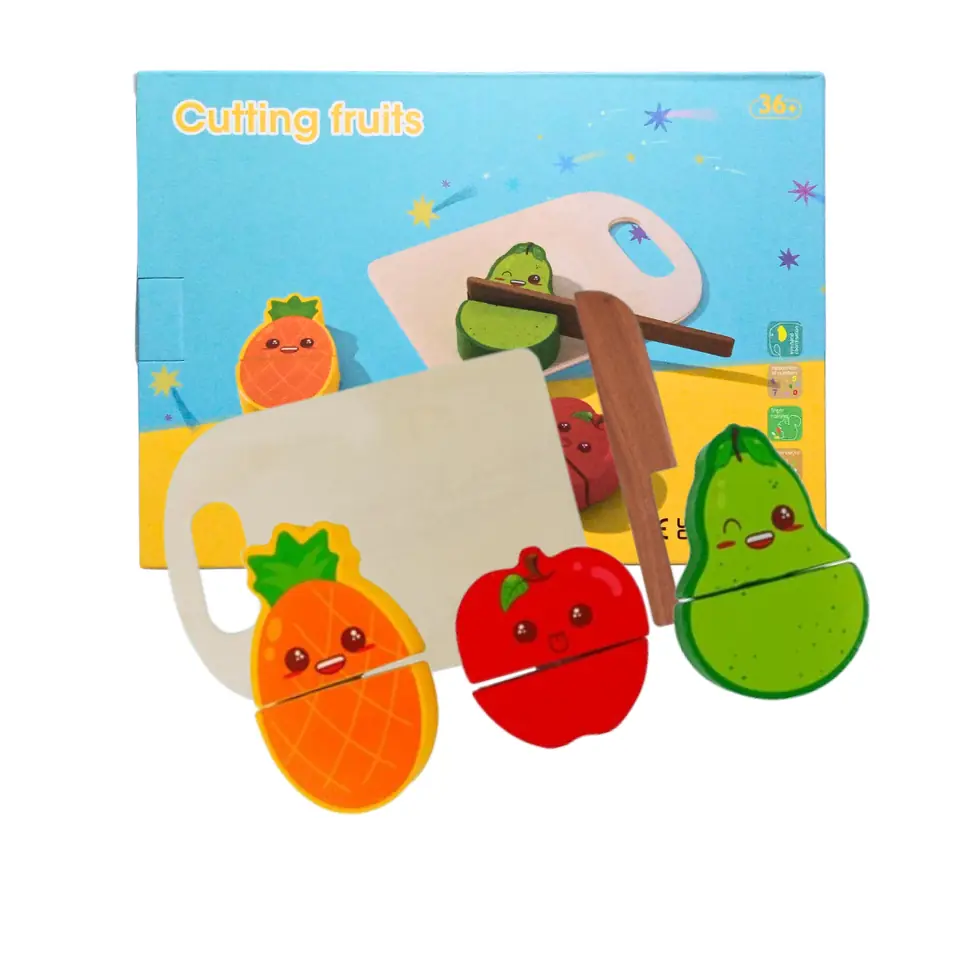 Tabla de frutas con velcro para cortar